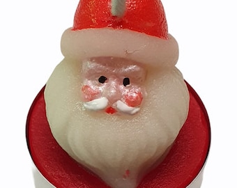 Teelicht Santa-Claus! Geschenk, Mitbringsel oder Tischdeko für die festliche Zeit, liebevoll im weihnachtlichen Design gestaltet.