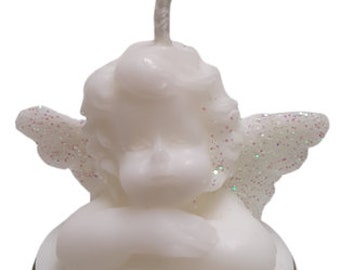 Handmade tea light angels made of paraffin wax - perfect gift idea for Christmas and Advent
