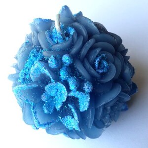 Candle flower ball, motif candle, candle Blau