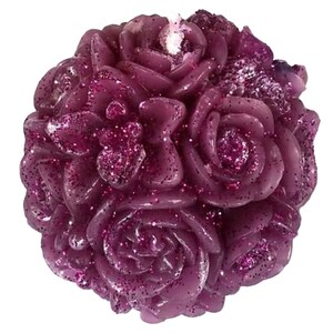 Candle flower ball, motif candle, candle Lila