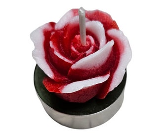 Tea light with rose blossom, motif tea light