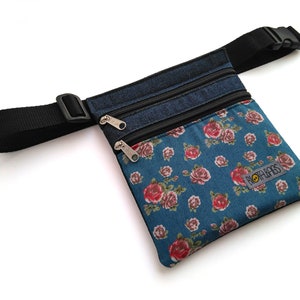 Fanny pack, Roses Waist bag, Hip bag, Belt bag, Handmade Bum bag