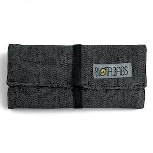 Portatabacco di tessuto, Astuccio tabacco, Borsello portatabacco tessuto denim nero