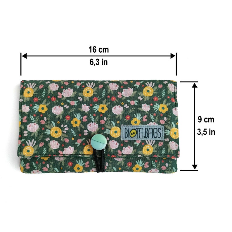 Tobacco pouch Flowers, Tobacco fabric pouch with pockets, smoking bag image 10