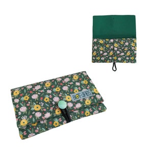 Tobacco pouch Flowers, Tobacco fabric pouch with pockets, smoking bag image 9