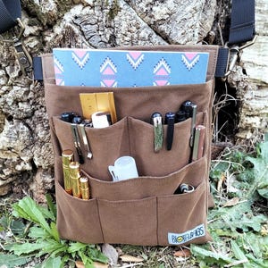 Bolso-Riñonera Urban Sketchers | Bolsa de Dibujo para Cuaderno A5 y Pinturas | Organizador de Arte Portátil de Tela | Regalo para Artistas