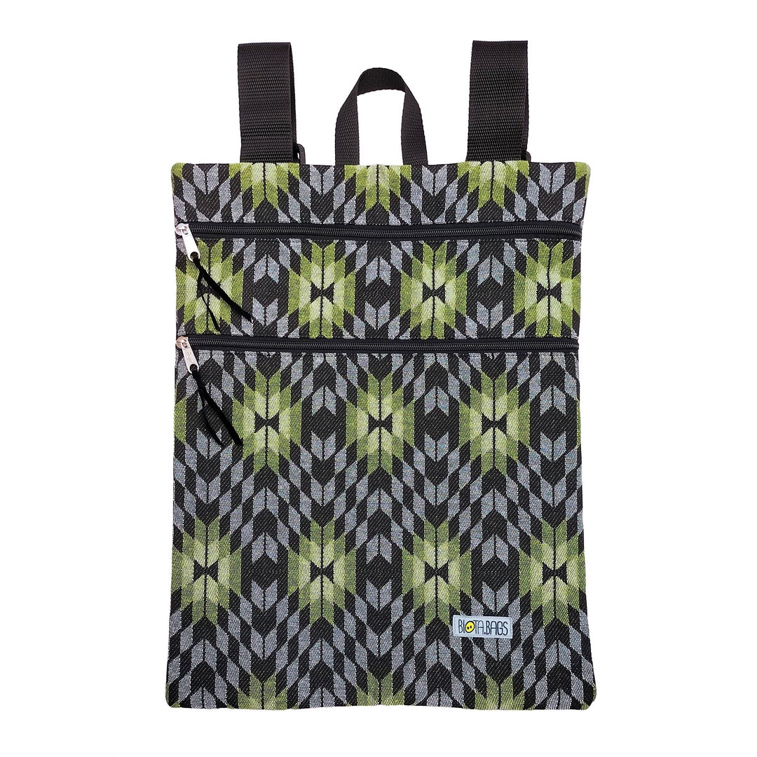 Flat Backpack of Upholstery Fabric, Geometric Motifs, Woman Gift ...