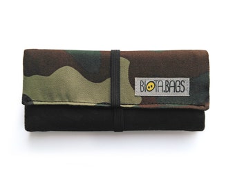 Funda tabaco de liar tela Camuflaje, pitillera para complementos fumador