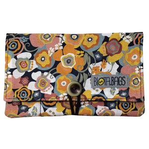 Tobacco pouch Flowers, Tobacco fabric pouch with pockets, smoking bag Flores Pop