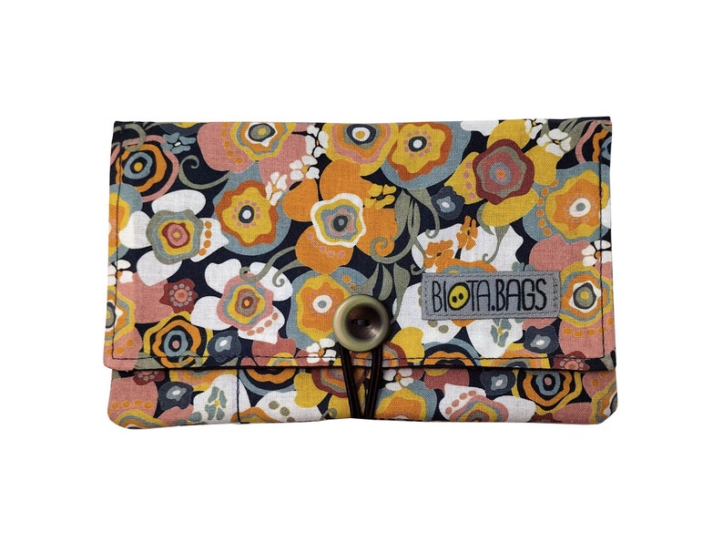 Tobacco pouch Flowers, Tobacco fabric pouch with pockets, smoking bag Flores Pop