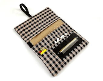 Tobacco pouch, Tobacco fabric pouch with pockets, smoking pouch, smoking bag,