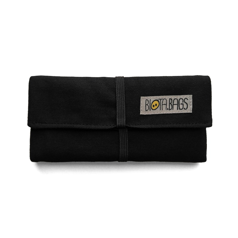 Tobacco pouch, Tobacco fabric case with pockets, Smoking bag black color Black