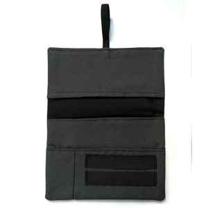 Tobacco pouch, Tobacco fabric case with pockets, Smoking bag black color image 9