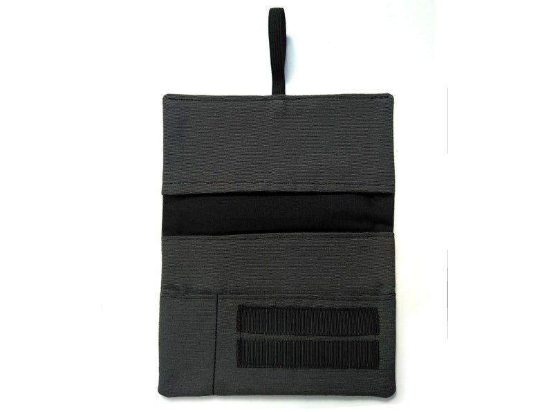 Tobacco pouch, Tobacco fabric case with pockets, Smoking bag black color image 9