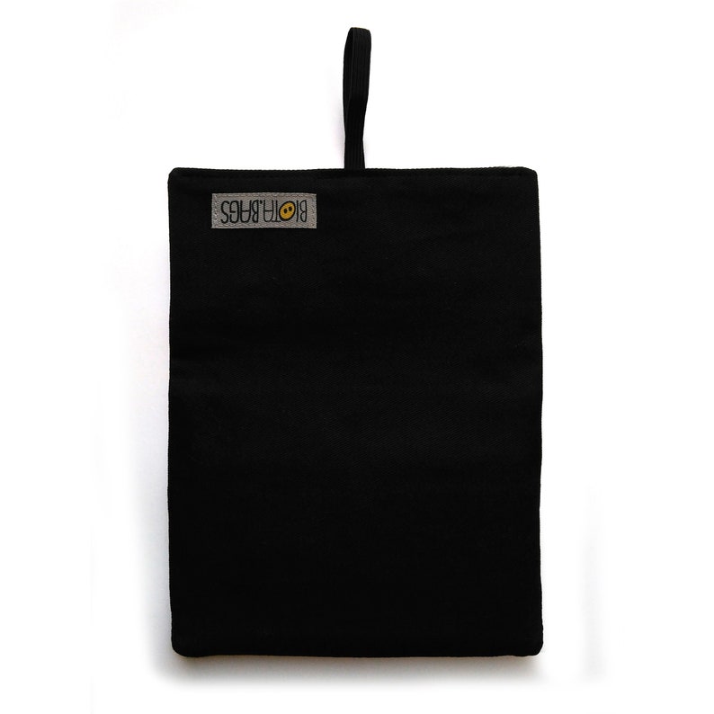 Tobacco pouch, Tobacco fabric case with pockets, Smoking bag black color image 3