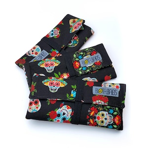 Pochette à tabac en tissu Crânes, Blague à tabac pour le tabac à rouler, Cadeau pour fumeur