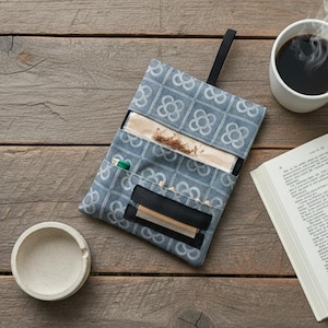 Barcelona Flower Rolling Tobacco Pouch from Recycled PET, Vegan Pouch Barcelona "Panot", Sustainable Souvenir Gift