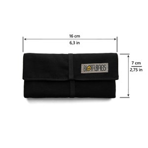 Tobacco pouch, Tobacco fabric case with pockets, Smoking bag black color image 4