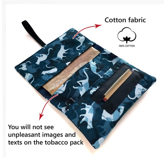 fabric tobacco pouch Fabric Rolling Tobacco Pouch With Cats, Tobacco Case, Handmade Tobacco Pouch,  Smoker's Gift, Tobacco Accessory Case