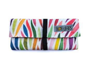 Rolling tobacco cigarette case made of fabric, Tobacco case, Handmade tobacco pouch, Smoker gift, Tobacco accessory case with pockets