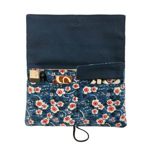 Tobacco pouch Flowers, Tobacco fabric pouch with pockets, smoking bag image 3