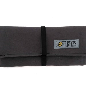 Tobacco pouch, Tobacco fabric case with pockets, Smoking bag black color Gray