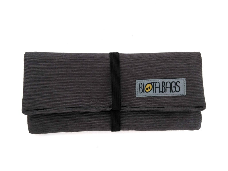 Tobacco pouch, Tobacco fabric case with pockets, Smoking bag black color Gray