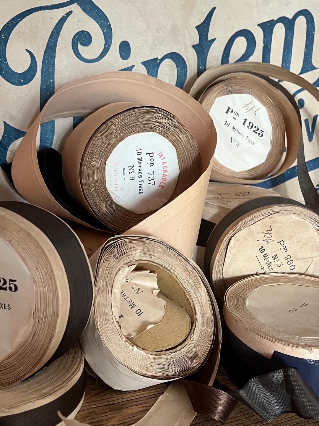 10 Rolls of Originally Packaged Satin Ribbons/ribbons From France ...