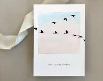 Designkarte "Frühling" // Postkarte // Ostern // Frühling // Kunstdruck