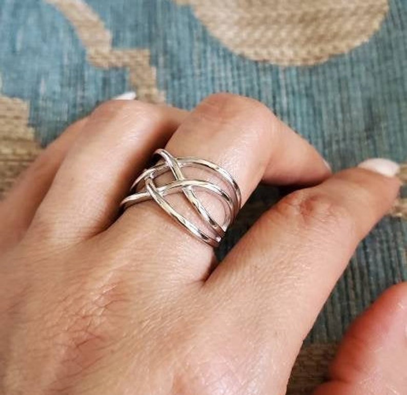 Bandring Silber 925 Damen Sterlingsilberring Mit Herz – Massiv 925, Handgefertigt, Mit CZ-Stein, In Jeder Größe Erhältlich Ring Krone Silber