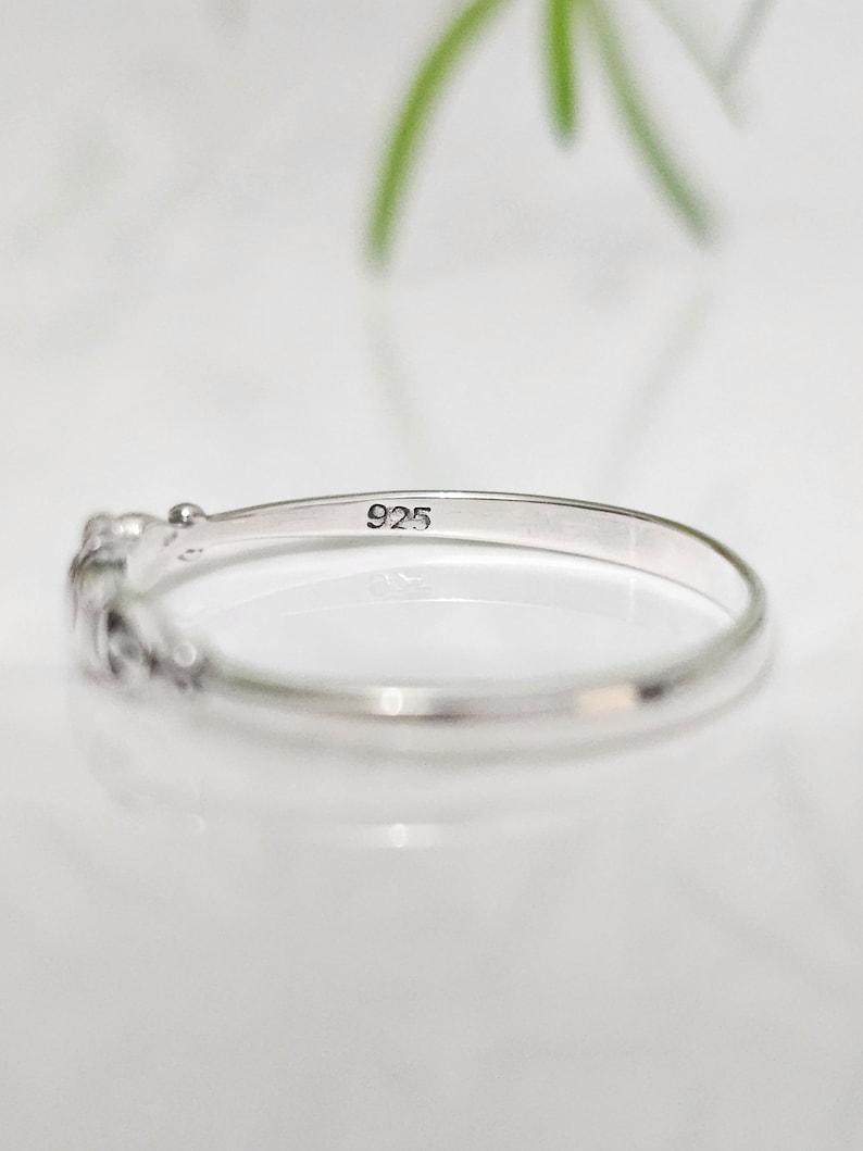 Claddagh Ring, Tiny Celtic Irish Claddagh Ring, Thin Ring, Sterling Silver Women Ring, Love Friendship Ring, Dainty Ring, Minimalist Ring image 3