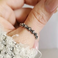 Колцц з с сте нового серебра, цветочное колцц, минималиellente , серебро 925 пробы, колцц бали, колцц з б б б еegli