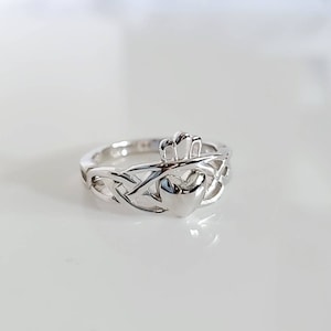 Sterling Silver Claddagh Ring Celtic Women Ring 925 Stamped - Etsy