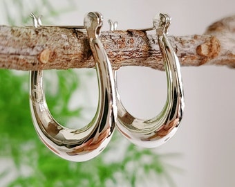 sterling Silver Hoops for Women, Silver Earrings, 925 Stamped Earrings, Small Hoops, Lightweight Earrings Hoops
