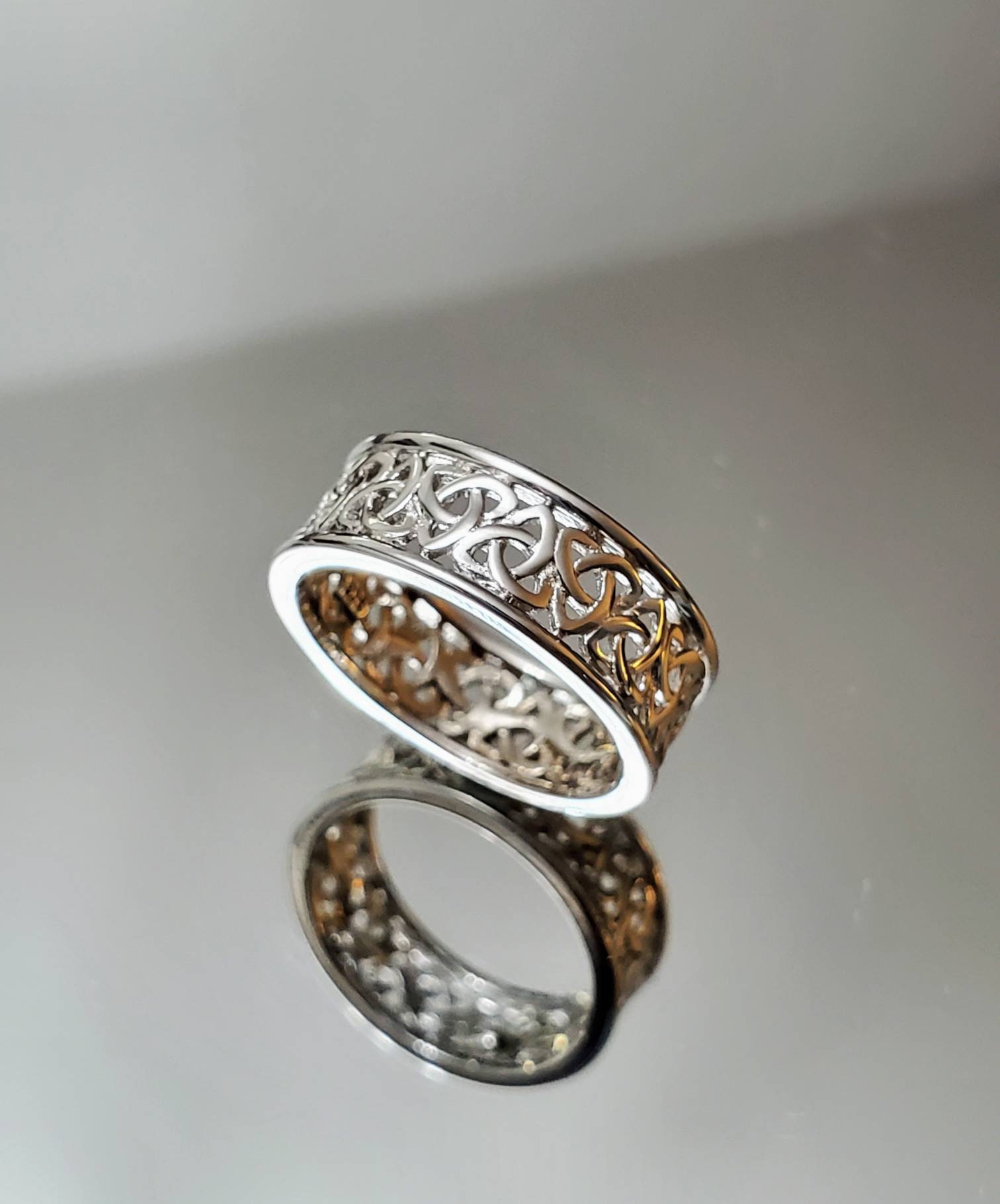 Celtic Ring, Sterling Silver Ring 925 Stamped, Thumb Band Unisex, Men…