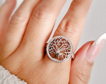 Sterling Silver Tree of Life Ring,  Women Ring, 925 Stamped, Tree of Life Women Ring, Gift for Women, Gift ideas