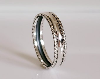 Sterling Silver Band for Women, 925 Stamped, Thumb Ring for Women