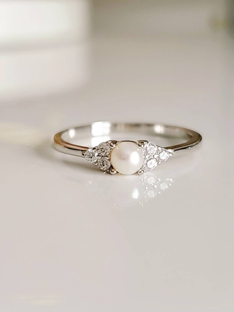 Sterling Silver Fresh Water Pearl Ring Statement Ring - Etsy