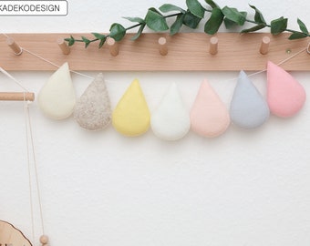 Raindrop garland, drop garland, children's room decoration