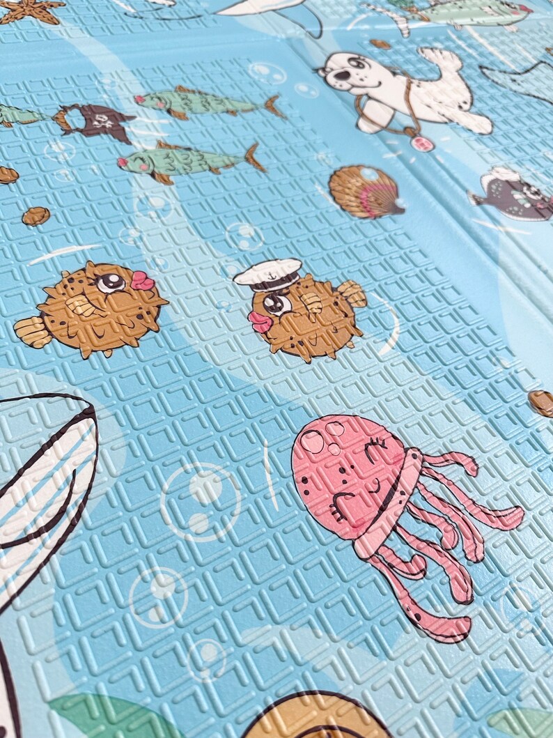 Crawling mat, crawling blanket, foldable play mat, baby mat, carpet for children's room, two-sided image 7