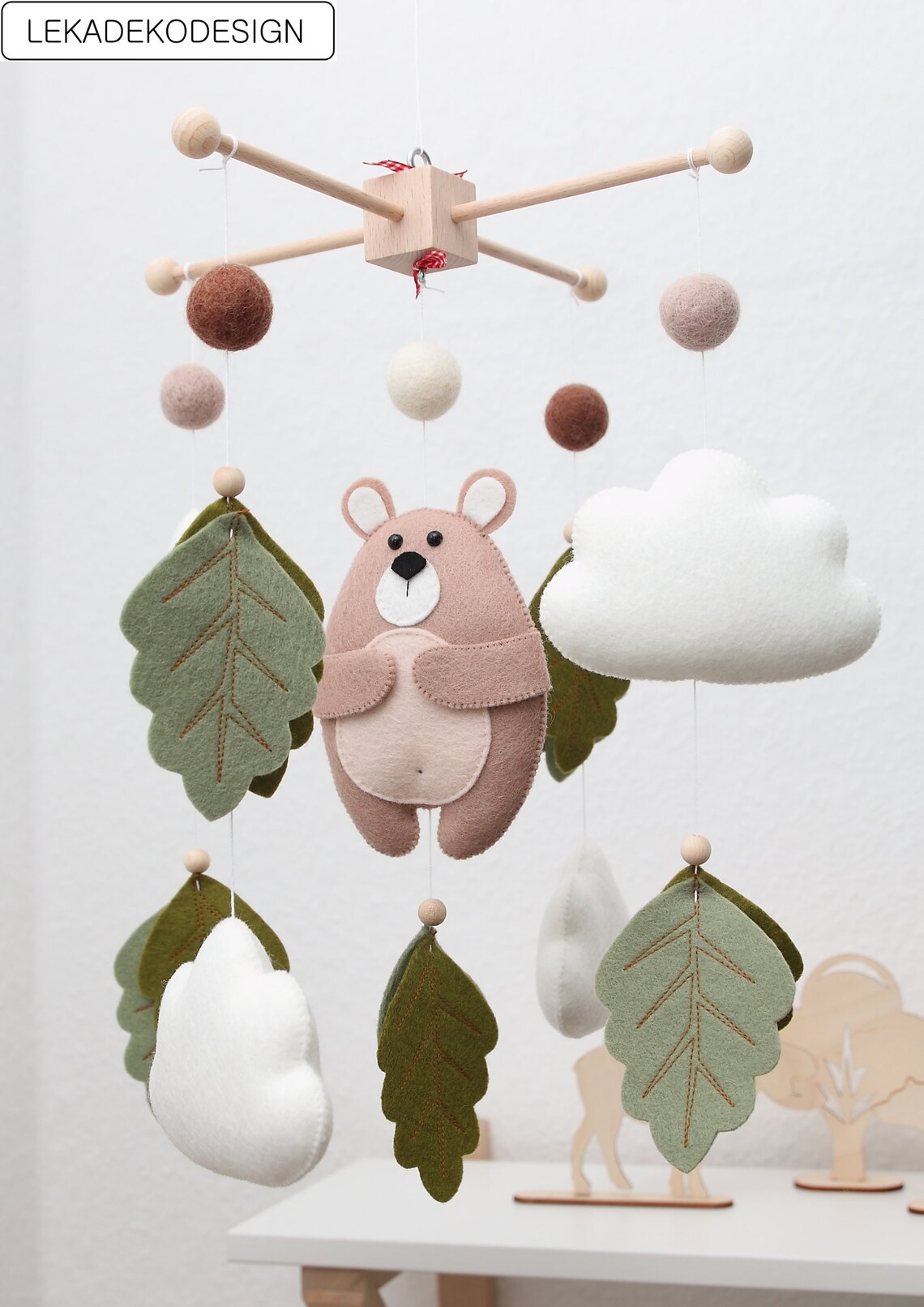 Mobile Baby Wald mobile Filz mobile Baby mobile Babybett Etsy.de