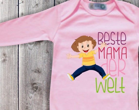 Baby Body Babybody Long Sleeve "Best Mama in the World" Family Bodysuits Siblings