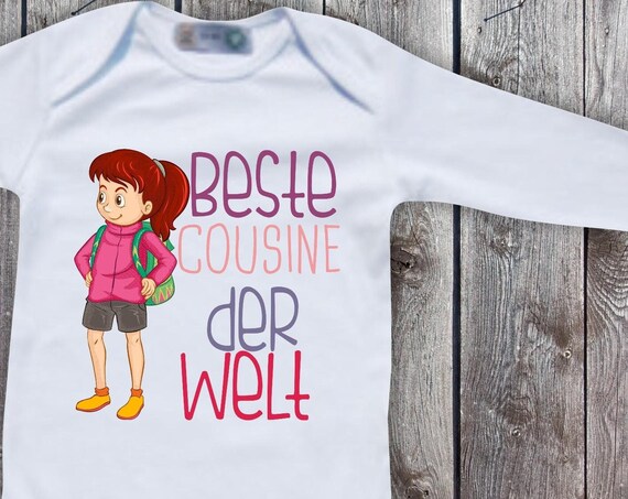 Baby Body Babybody Long Sleeve "Best Cousin in the World" Family Bodysuits Siblings