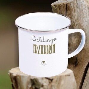 Enamel Mug &quot;Favorite Person Favorite Educator&quot; Cup Tea Cup Coffee Cup Mug Retro Camping