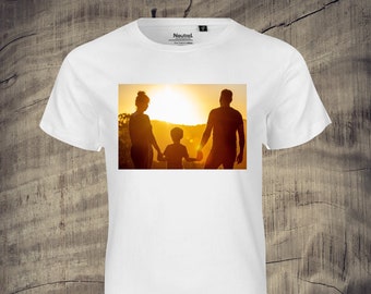 Children's t-shirt with photo printed nice gift idea unisex photo pic picture memory boys girls