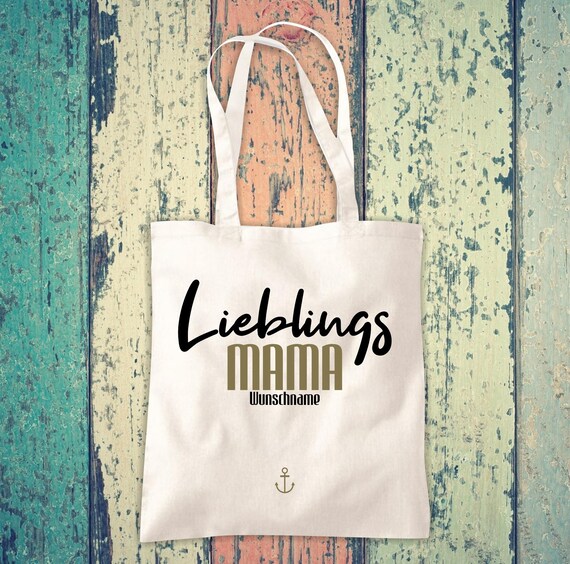 Stoffbeutel "Lieblingsmensch Lieblings Mama" mit Wunschtext  Baumwolle Jute Sportbeutel Tasche Beutel Familie Liebe Geschenk