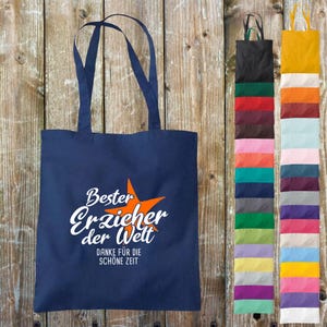 Cloth bag jute cotton bag best educator in the world thank you for the nice time gift