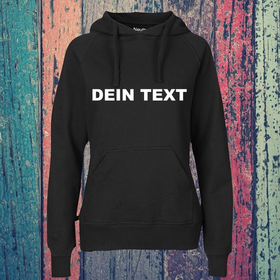 Lady hooded sweatshirt with text, custom print on the front training sweatshirt sport club hoodie