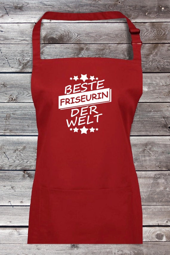 Koch Backschürze "Beste Friseurin der Welt" Grillen Grillschürze Schürze Heimwerker Garten Latzschürze