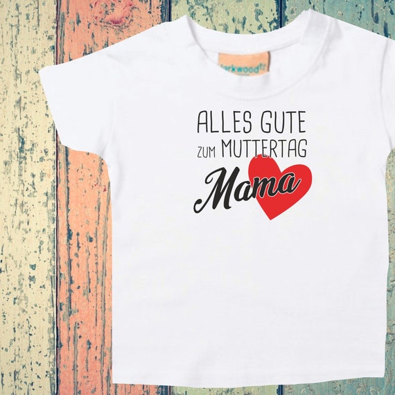 Baby Kids T-Shirt "Happy Mother's Day Mom" Gift Birth Mom Mum Mami Mutti